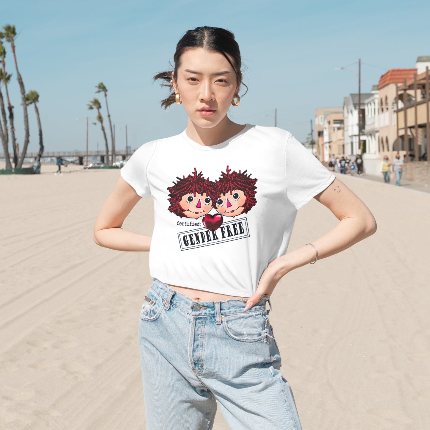 Women's Flowy Cropped Tee